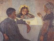 Eric Forbes-Robertson Breton Children Pont Aven (La Bonne Soupe) USA oil painting reproduction